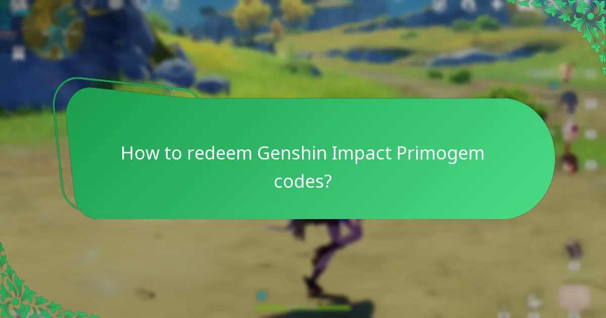 How to redeem Genshin Impact Primogem Codes?