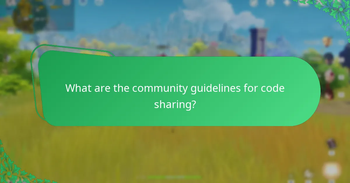 What are the community guidelines for code sharing?