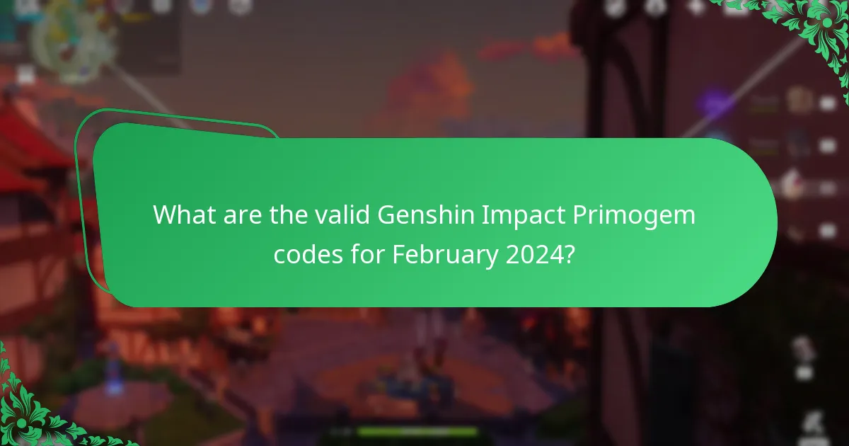 What are the valid Genshin Impact Primogem codes for March 2024?